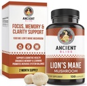 Vegetar Bliss Lion's Mane Supliment (2 lună de aprovizionare)- 120 Vegan Mushroom Capsule- mai sprijină Claritatea mentală, energie și mai focus- Memorie și sprijin imunitar supliment ciuperci