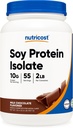 Nutricost Soy Proteine Izolate Pulbere, 2 LB Lapte Ciocolata - 10 grame de proteine per servire, Vegan, OMG- gratuit & Gluten