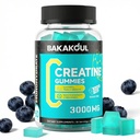 Creatin Monohidrat Gume pentru bărbaţi şi femei - 120 de gume fără zahăr cu glicinat de magneziu, L-Treonat, L-Taurină + vitamina B12 pentru suport muscular, energie Boost, 1 ambalaj