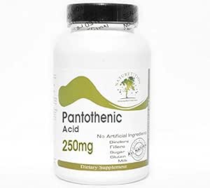 Acid pantonic 250mg ~ 200 capsule - fără aditivi ~ Suplimente naturiste