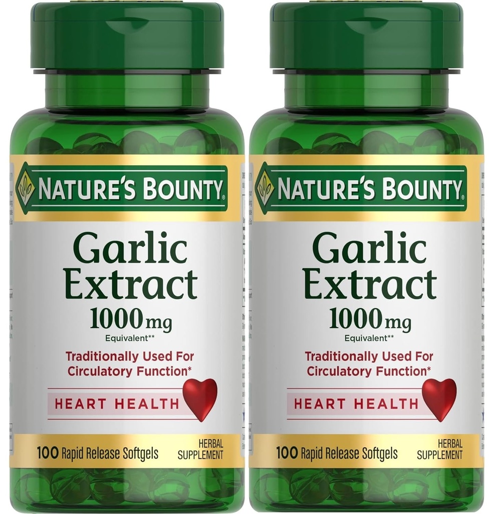 Nature's Bounty Usturoi extract 1000 mg Softgels 100 ea (Pachet de 2)