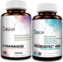 D Capsule Manose şi Probiotice pentru femei Bundle I Tract urinar + Vaginal Health Support I UTI şi controlul infecţiei ureice I Vegan, Gluten gratuit Am făcut în Statele Unite ale Americii