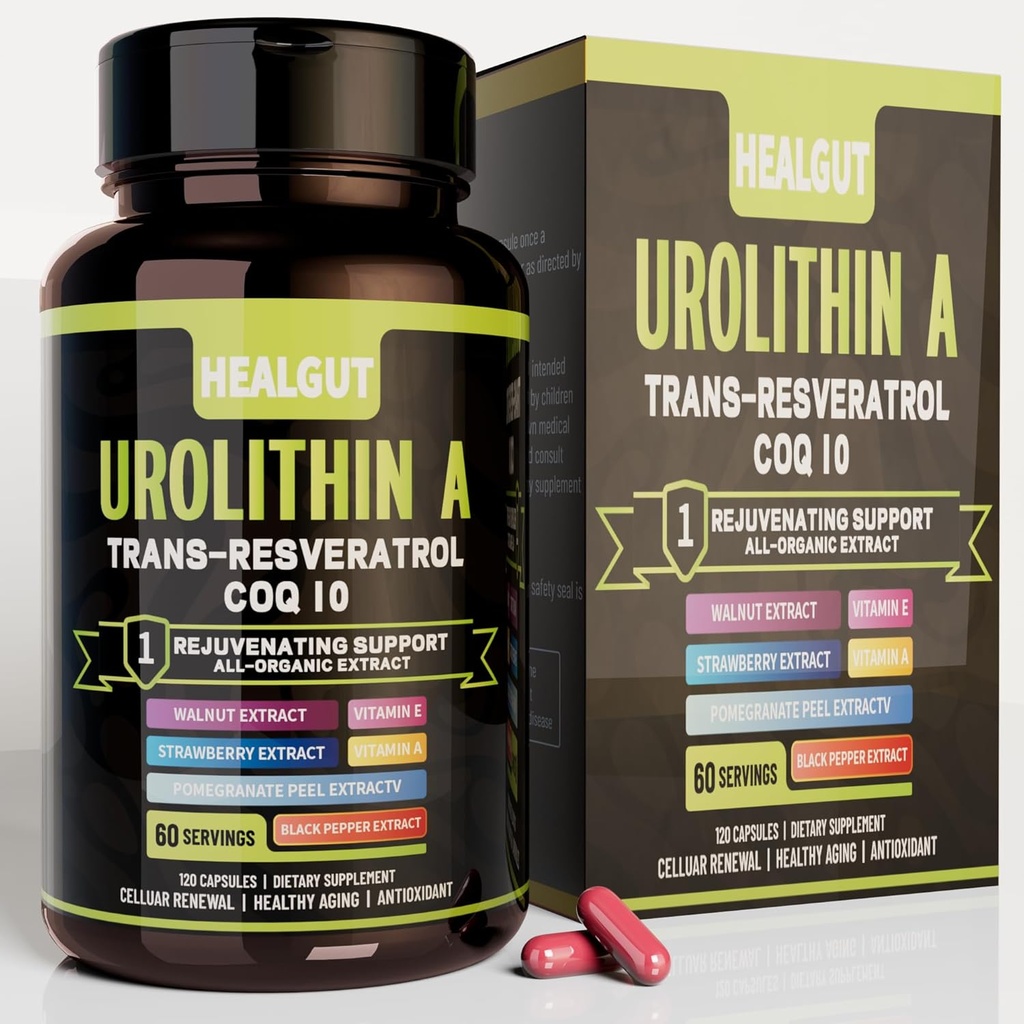 Urolithin Un supliment pentru femeile de lucru urbane: capsule anti-îmbătrânire cu Trans-Resveratrol și CoQ10 - Statele Unite ale Americii Lab suport verificat imbatranire sanatoasa si reinnoire celulara (9in1)