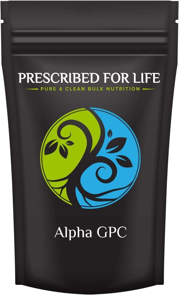 Prescribed For Life Alpha GPC pulbere, L Alpha glicerilfosforilcolină, Supliment colină pentru funcția cognitivă, Non OMG, Vegan, Soy Free (5kg)