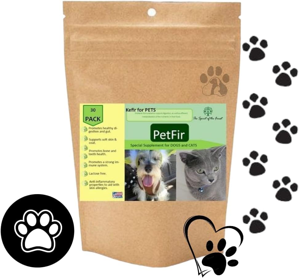 Petfir Pack Kefir pentru câini și pisici Supliment animale de companie câine probiotic avansat formulă probiotic pentru câine (50 gr)