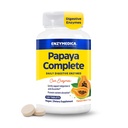 Enzymedica Papaya Enzime Chewable, Enzime digestive pentru femei și bărbați, cu Papaya Organic suc și clorofilă, Bromelain & Papain de mare potențial, Vegan, aroma de mentă, 120 comprimate