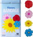 BioSwiss Kids Bandaje, Flori Shaped Auto Bandage Set, Latex gratuit, Sterle Wound Care, 50 Conte