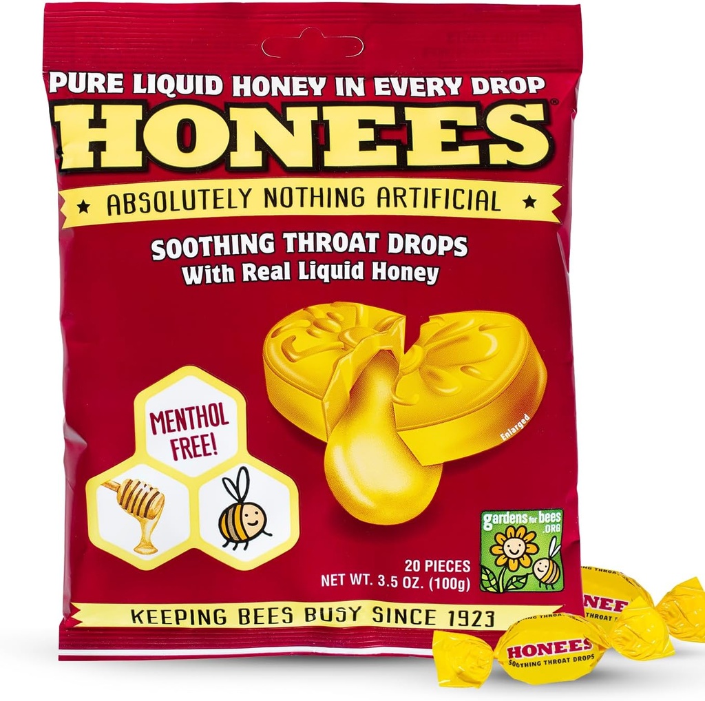 Honey Honey Umpled drops, Honey Cough Drops with Real Honey-naturale Sore Throat Relief-Nimic Artificial-Throat Coat Lozenses, Natural Cough Suppressant, Non-GMO, Gluten Free (1 Pack 