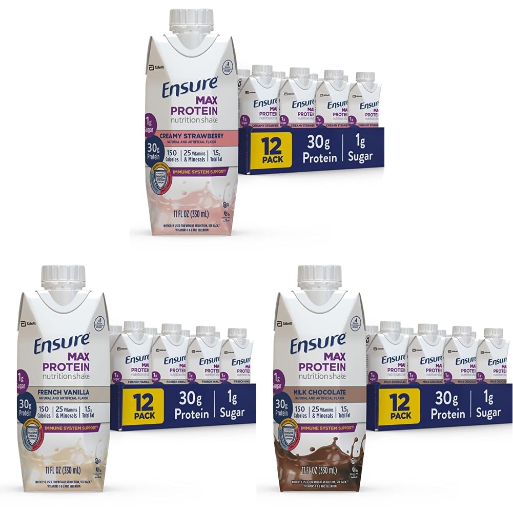 Asigurați-vă că Shake Max Proteine Nutrition, 11 fl oz, 12 Count & Max Proteine Nutrition Shake, 11 fl oz (Pachet de 12) și Max Proteine Nutrition Shake cu 30g de proteine, 1g de zahăr, 11 Fl Oz (Pachet de 12)