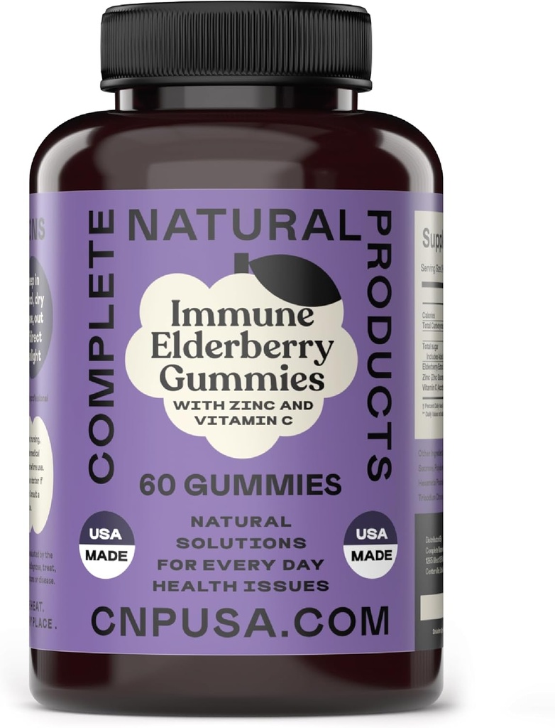 Gume de soc - 60 Conte natural cu zinc, vitamina C, & Elderberry (Sambucas)