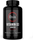 Dulàc - Vitamina D3 4000 UI Supliment, promovează absorbţia calciului şi fosforului, sprijină oasele, dinţii, muşchii şi sistemul imunitar, 365 comprimate, fabricate în Italia