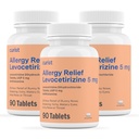 Curist Generic Levocetirizina Dihidroclorhidrat 5 mg vrac (270 comprimate), Pastile de alergie, 24 ore Alergie Relief - Alergie Medicina (3 cutii de 90 comprimate)