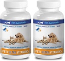Cat Vitamine si Suplimente Fur - Ultra Vitamine pentru animale de companie - Câini și pisici - Minerale puternice - pisica Calciu - 2 Flacon (180 Chews)