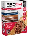Baruri ProGo de proteine, zahăr scăzut, snack-uri de proteine ridicate (până la 21g) - 95% Izolat pur pentru creștere musculară mai rapidă & recuperare, Calorie scăzut, unt de arahide și miere crudă (4-Count, Starter Pack)