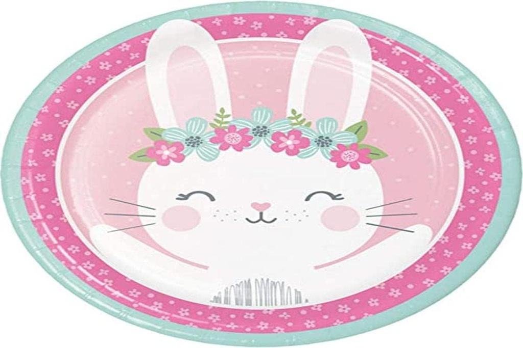 Creative Converting Party Provinces, Bunny Party Paper plate, Plate Dinner, Multicolor, 8.75," 8ct