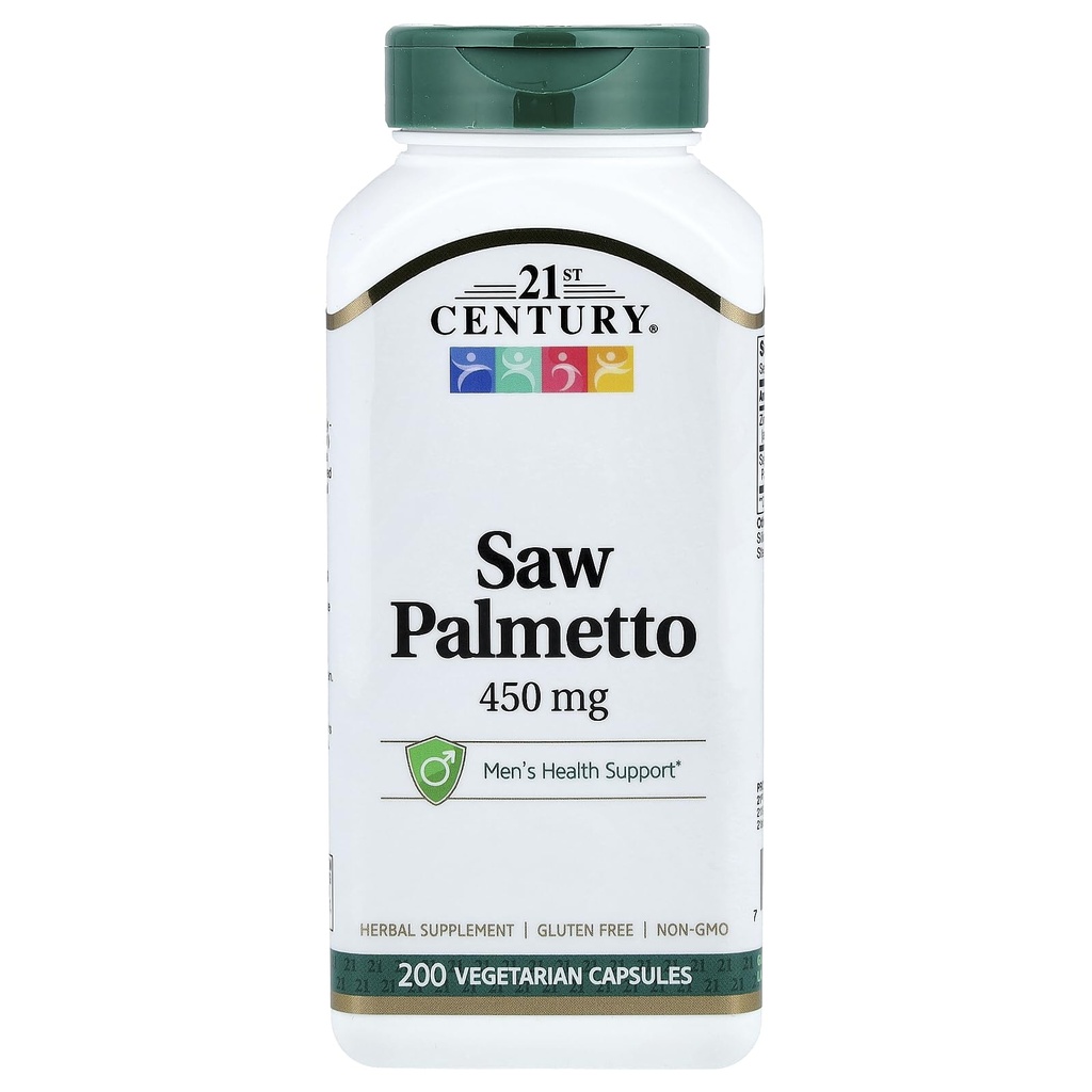 21st Century Saw Palmetto, 450 mg, 200 capsule vegetariene