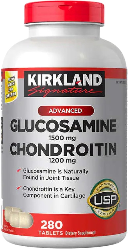 Kirkland Signature Glucosamină & Chondroitin, 280 comprimate