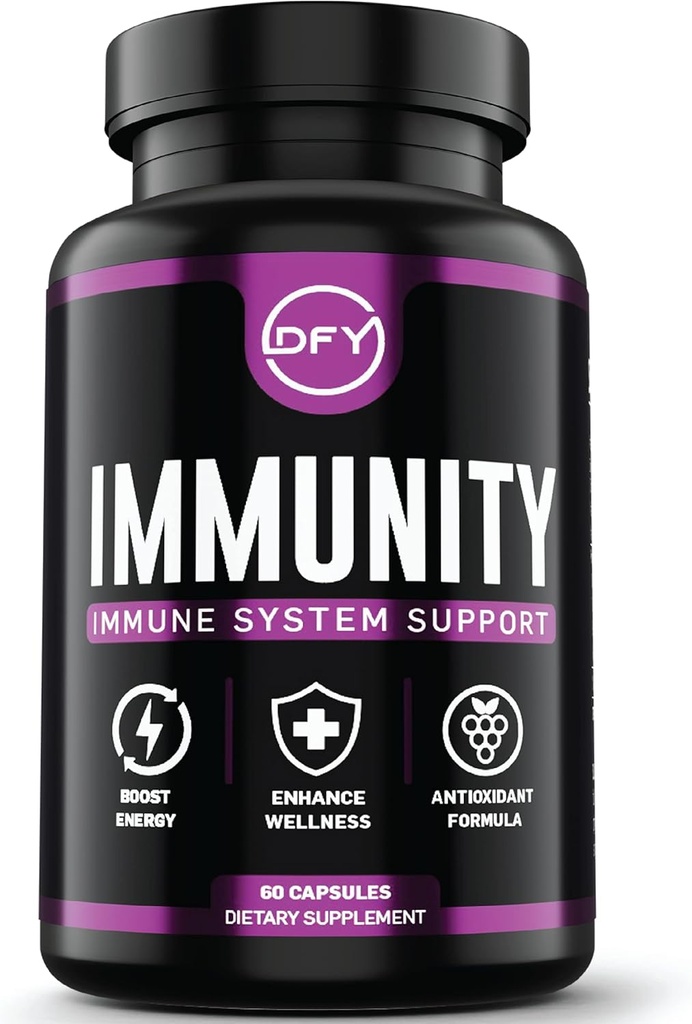 Capsulele de suport imun DFY - cu sambucus, vitamina C, sambucus elderberry, vitamina D3 5000 UI, zinc și ghimbir