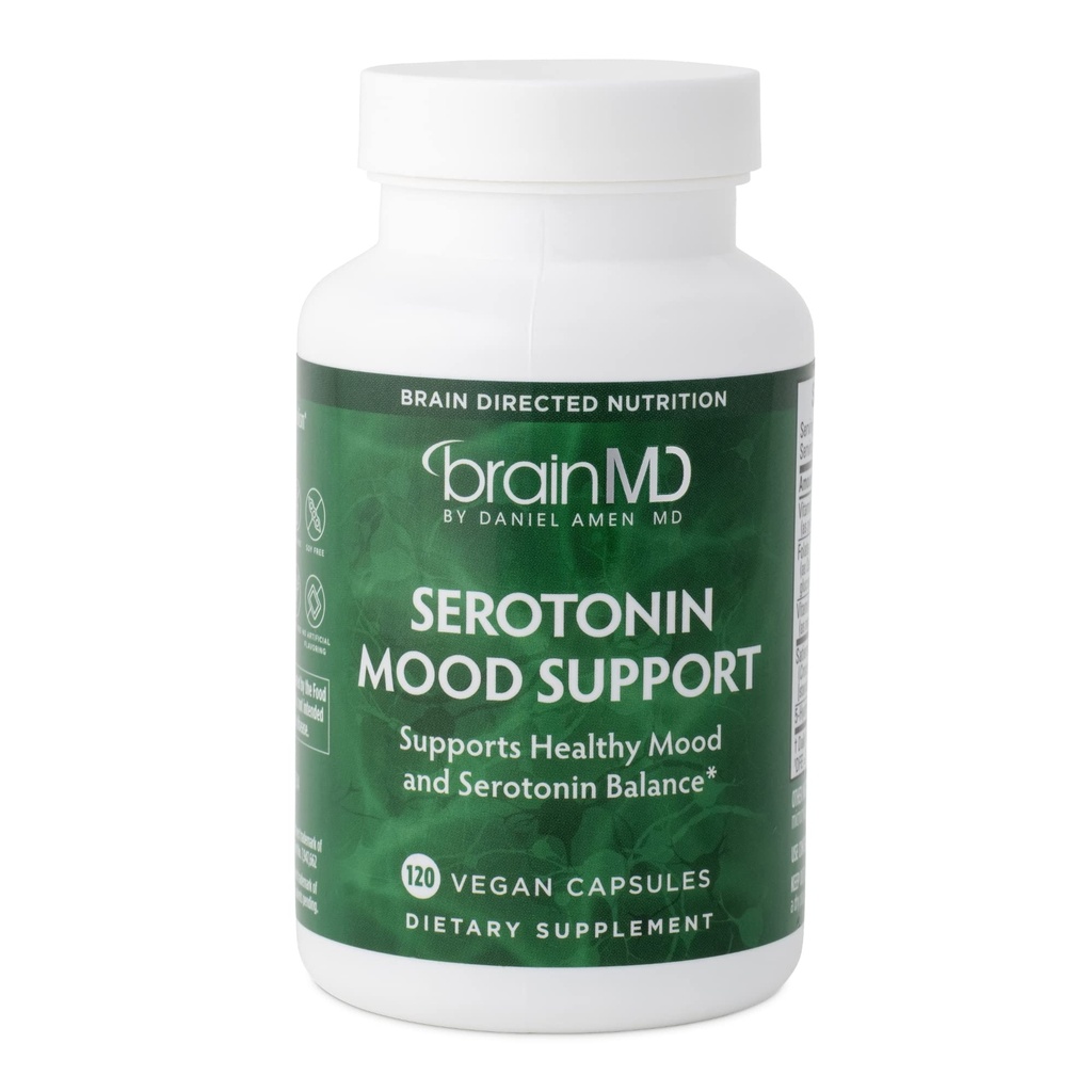 BrainMD Dr Amen Serotonina sustine starea de spirit - 120 capsule - sustine echilibru serotoninergic sanatos - gluten liber - 30 Serviri