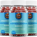 NYUM NutritionTM Organic KSM-66 Ashwagandha Gummies, 3-Pack, Mixed Wild Berries