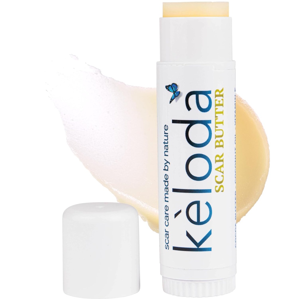 Keloid Cicatrice Butter Stick, Scars & Keloids Tratament Balsam, Pentru Scari chirurgicale & Keloids de la Piercings, marci de stretch, Acnee, Cu Cocoa Anti-Scar, Unt de Shea, Nuca de cocos, & Ulei de Jojoba