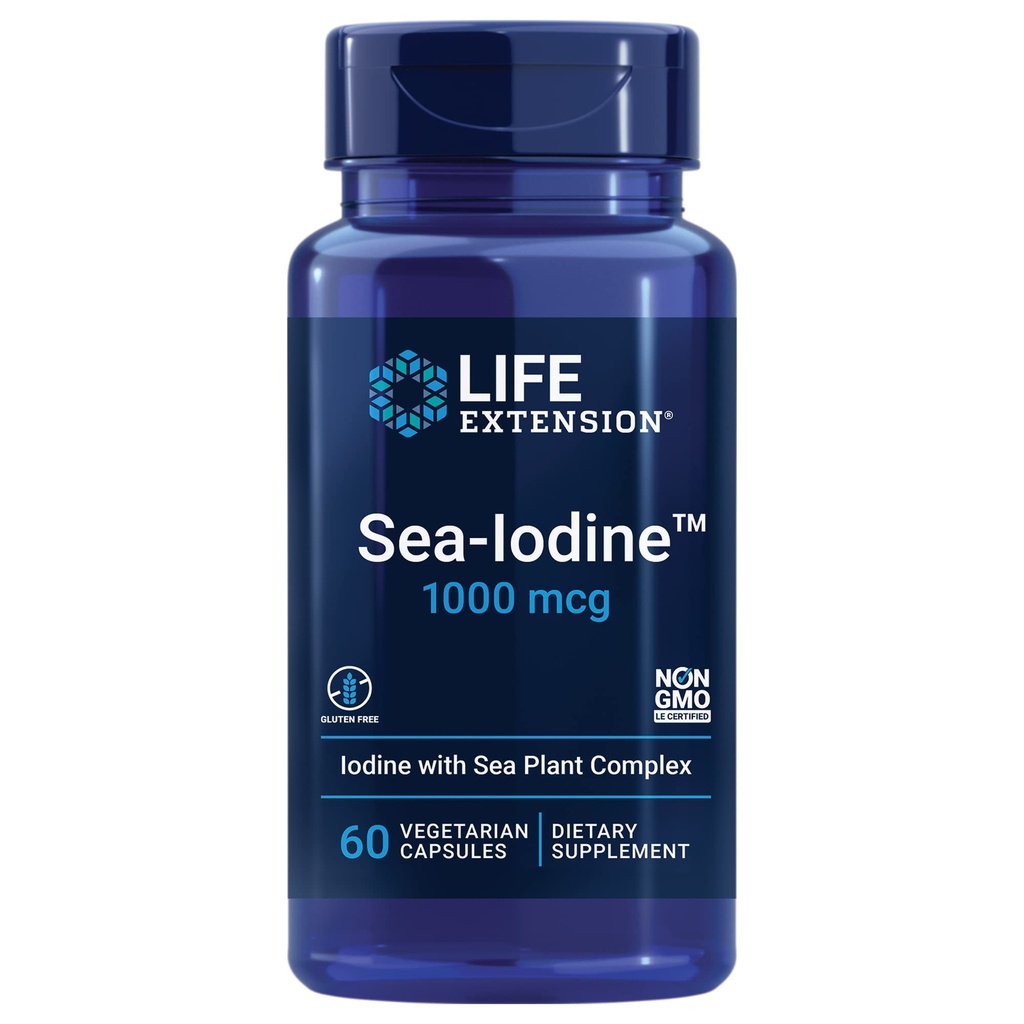 Extensie de viaţă Taurina 1000mg şi Marea-Iod 60 Capsule Supliment Bundle