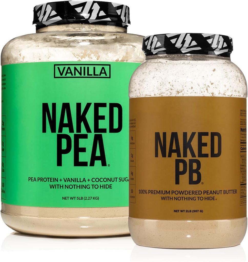 Naked Dairy Free Proteine Bundle: 5LB Vanilla Pea și 2LB PB