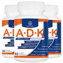 ADK Suplimentul de vitamine 20000 UI - Vitamine de mare potenţă A, D3 şi K1 pentru inimă, sănătate osoasă şi suport imunitar Vitamina ADK 180 Capsule