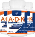 ADK Vitamin Supplement 20000 IU - High Potency Vitamins A, D3 and K1 for Heart, Bone Health and Immune Support Vitamin ADK 180 Capsules