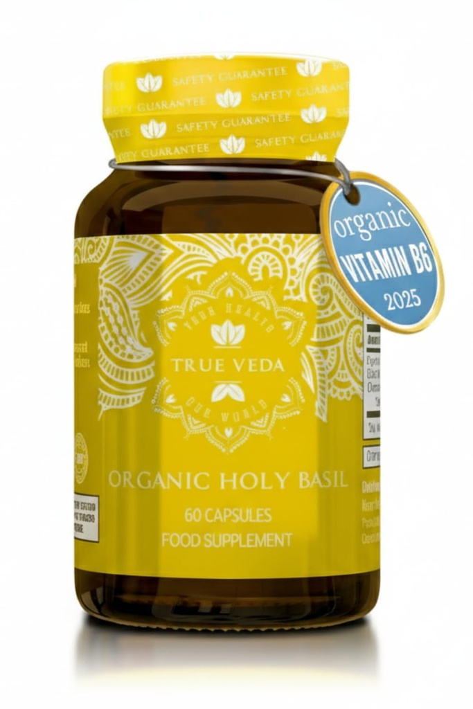 Capsulele Holy Basil - USDA Organic Vitamina B6 Capsule 