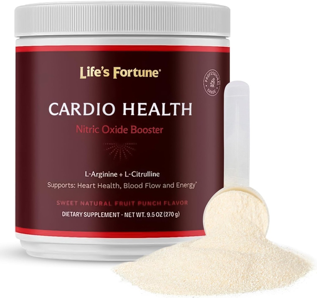 Fortune de viață 5000mg L- Arginine Supliment pulbere & 1000mg L-Citrullina, Potență mare Nitric Oxid de sanatate Booster, Rezistență, Performanță antrenament, Aroma de punch de fructe naturale (20 serviri)