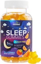 Gume de somn 6mg Per Servire - Melatonin gratuit de zahăr Gummy Supliment pentru adulți - Natural Zero Sugar Sleeping Gummy pentru adulți & copii, Orange Aroma, Extra Putere Sleep Support - 120 Gume