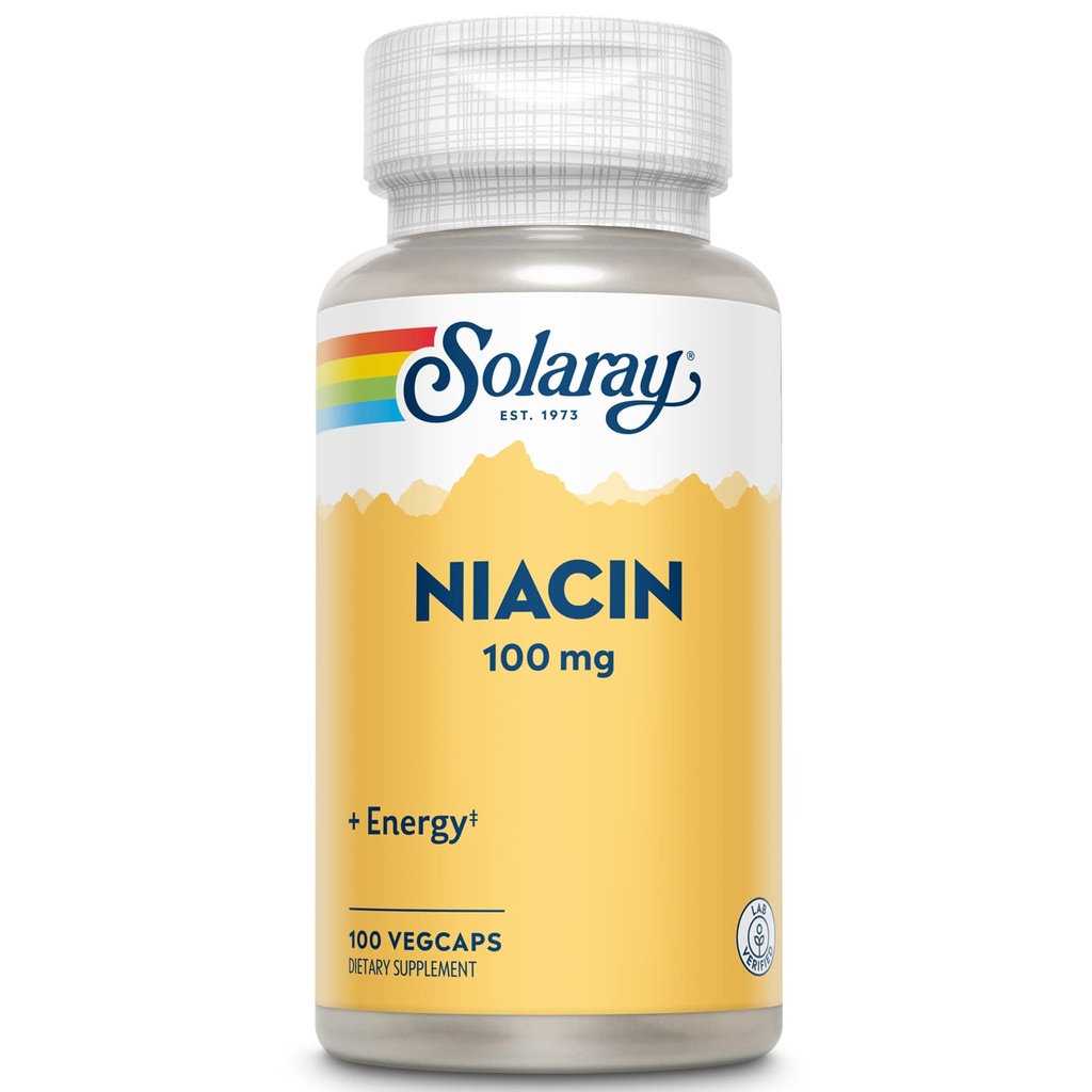 SOLARAY Niacin 100 mg, vitamina B3 