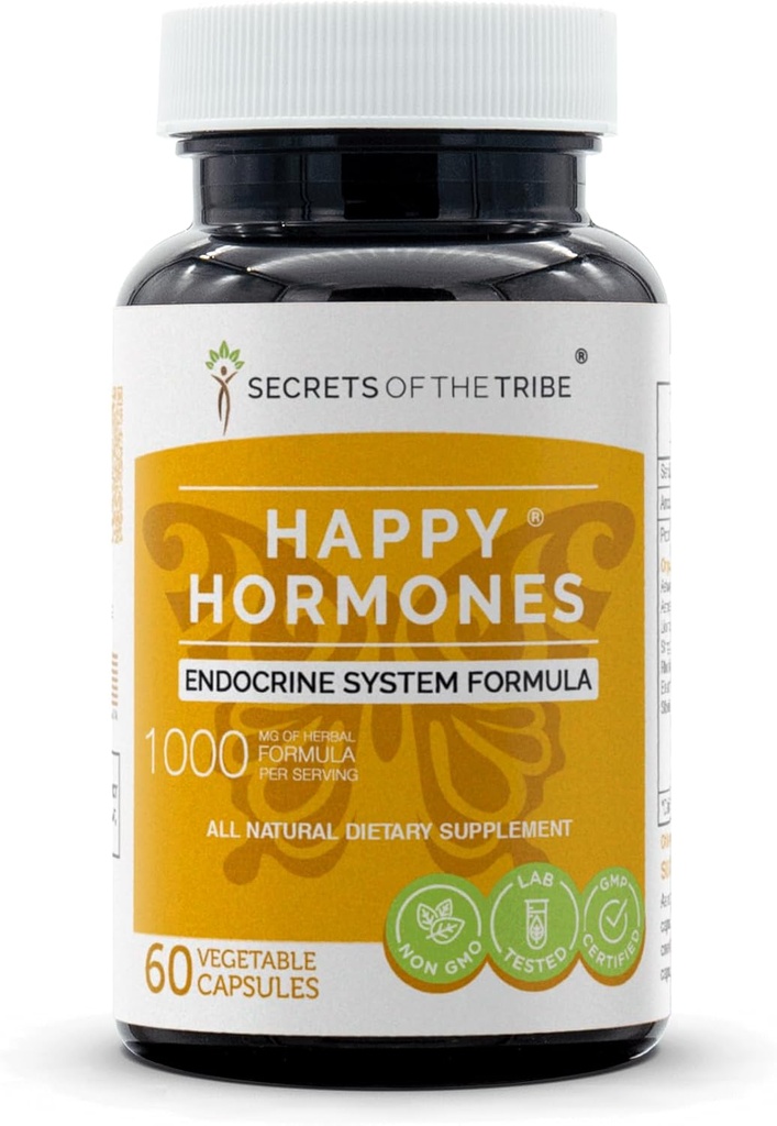 Secretele tribului - Hormoni fericiti, Formula Sistemului endocrin, Suplimentul Herbal Blend (60 capsule)