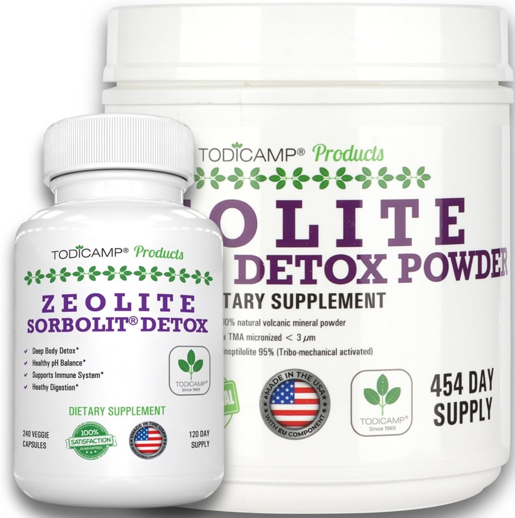 Pachet de dezintoxicare cu Zeolit minim 120 zile Capsule Zeolit de aprovizionare şi Bundle pulbere Zeolit