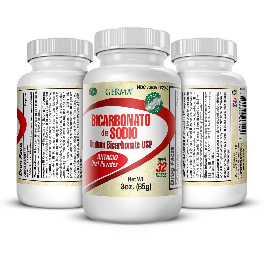 Bicarbonat de sodiu USP 3 oz pulbere Bicarbonato de Soda 3-PACK
