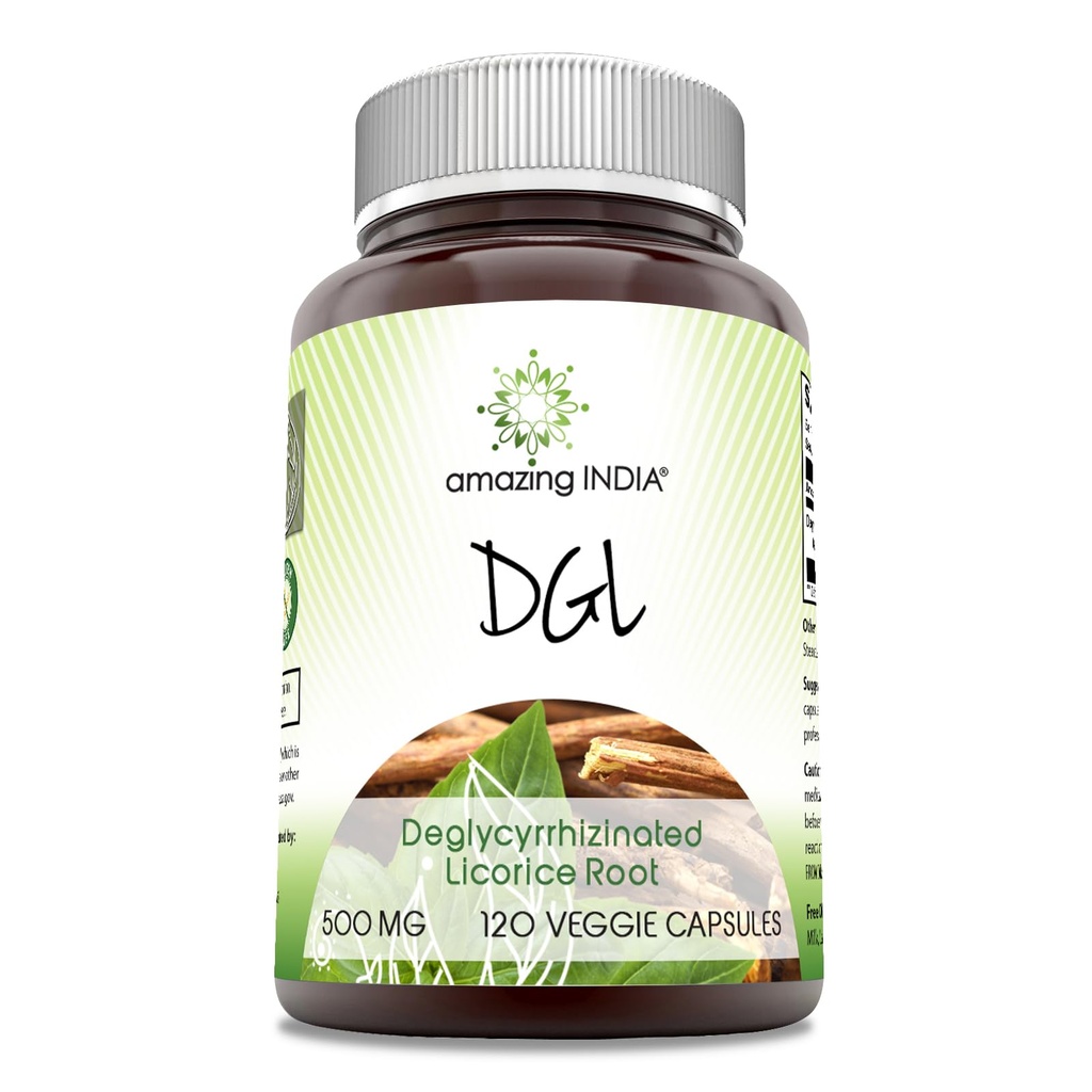 Uimitoare India DGL 500 mg 120 Veggie capsule Supliment 