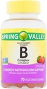Spring Valley B-complex Adult Gummy 70 Count - naturale aroma de căpșuni sălbatice (Packing May Vary)