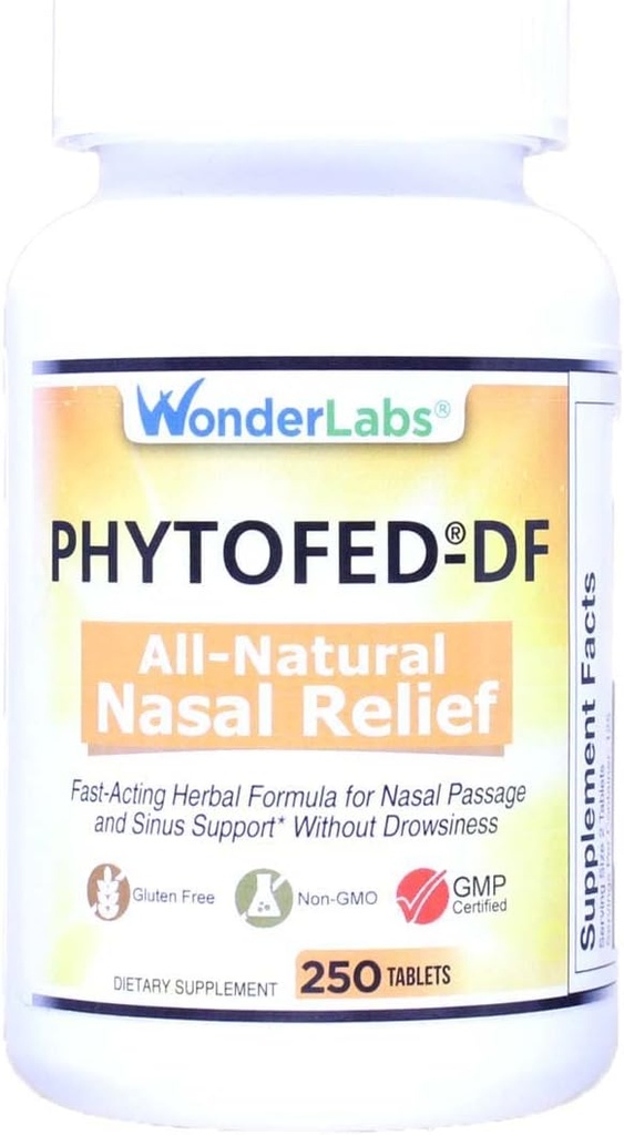 Wonder Laboratories Fitofed-DF All-Nasal Relief și Decongestant, 250 comprimate