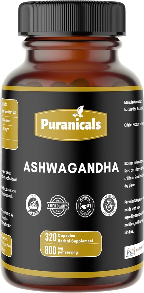 Ashwagandha Premium 320 capsule fără OMG și gluten gratuit 