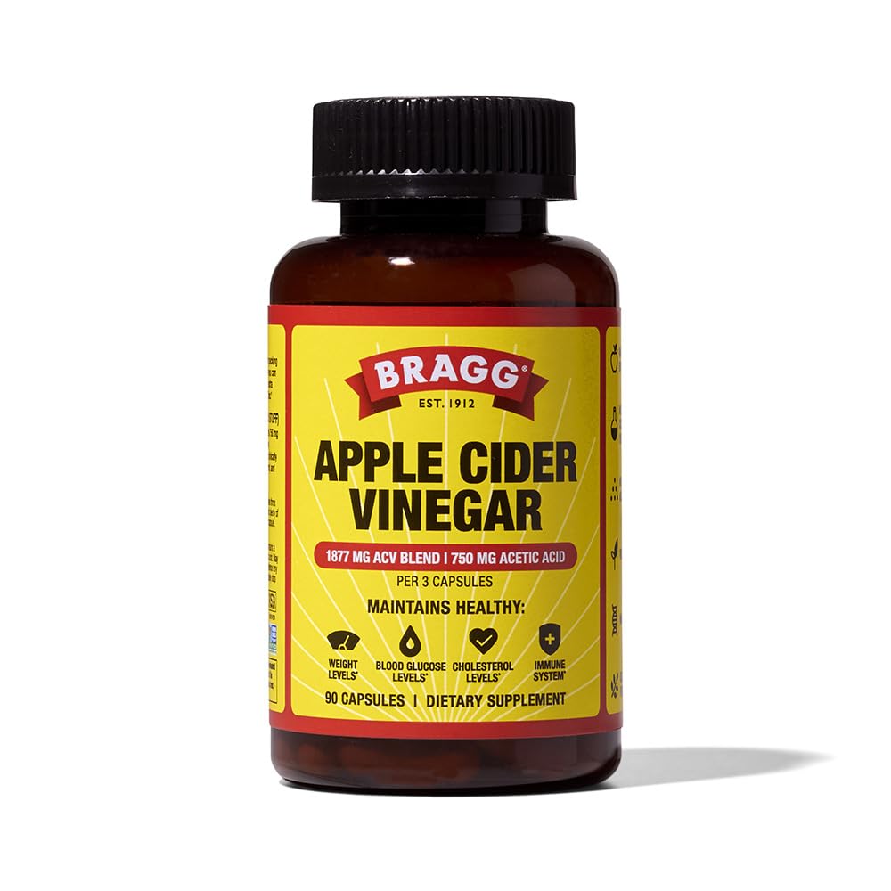 Bragg Apple Cidru Capsule de Oţet cu vitamina D şi zinc - 90 capsule - Suporturi Sistemul imunitar