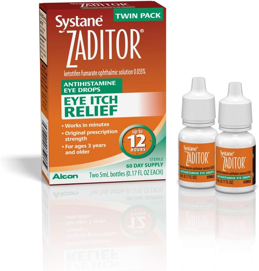 Picături oftalmice de tip Systane Antihistamin, Pack Twin, 5-ml Fiecare, 0.17 Ounce (Pachet de 2)