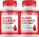 Balance de sânge capsule, BloodBalance Advanced Supplement, Toate Formele naturale pentru a menține niveluri sănătoase, Putere maximă de zi cu zi Formula, Balance de sânge Recenzii (2 ambalaj - 120 capsule)