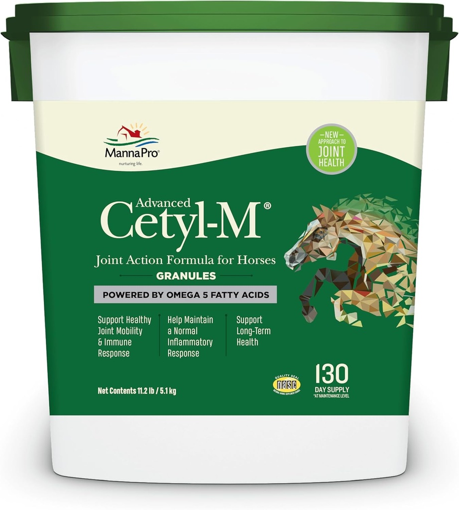 Manna Pro Cetyl-M Supliment comun pentru cai - Powered by Omega 5 Fatty Acids - 11.2 lb