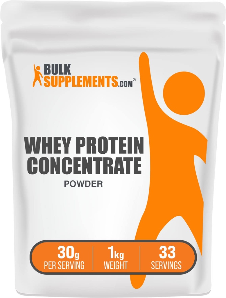 vracSupplements.com Pulbere concentrată din proteine - Suplimentul de pudră de proteine, neîndulcit, fără aromă și gluten, 30 g per Serving, 1 kg (2,2 lbs) (Pachet de 1)