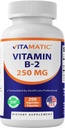 Vitamina Vitamatic B2 (Riboflavin) 250 mg - 200 capsule susţin energia celulară şi producerea de celule roşii din sânge