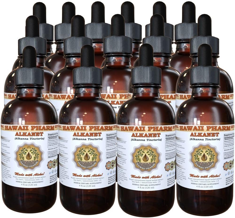 Alkanet Extract lichid, Alkanet (Alkanna Tinctoria) Root Tincture Herbal Supliment 15x4 oz