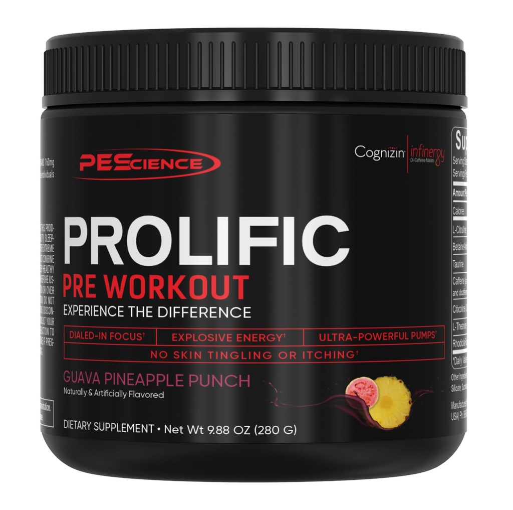 Pigment Prolific Pre Praf de antrenament pentru bărbaţi şi femei cu L-Citrulline Nitrogen Thunder Booster, Pudră de energie şi Nootrop pentru Focus 