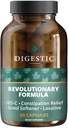 Digestic - Laxativ pentru Relief Constipație, Stool Softener pentru IBS Constipație severă și puternică 100% Natural - 60 Capsule - Colon Cleanse, Detox Curățare, gaz și balonare Stomac Relief pentru adulți