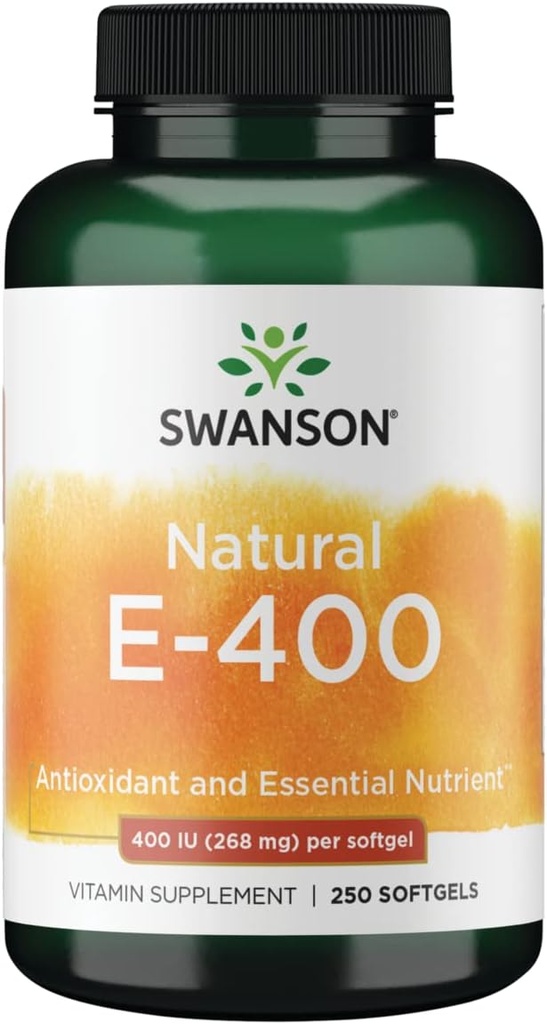 Vitamina naturală Swanson E 400 Iu (268 Milligrame) 250 Sgels